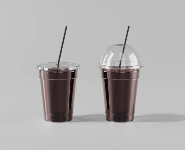 realistic-transparent-disposable-ice-cup-with-cup-holder-plastic-cup-containing-americano